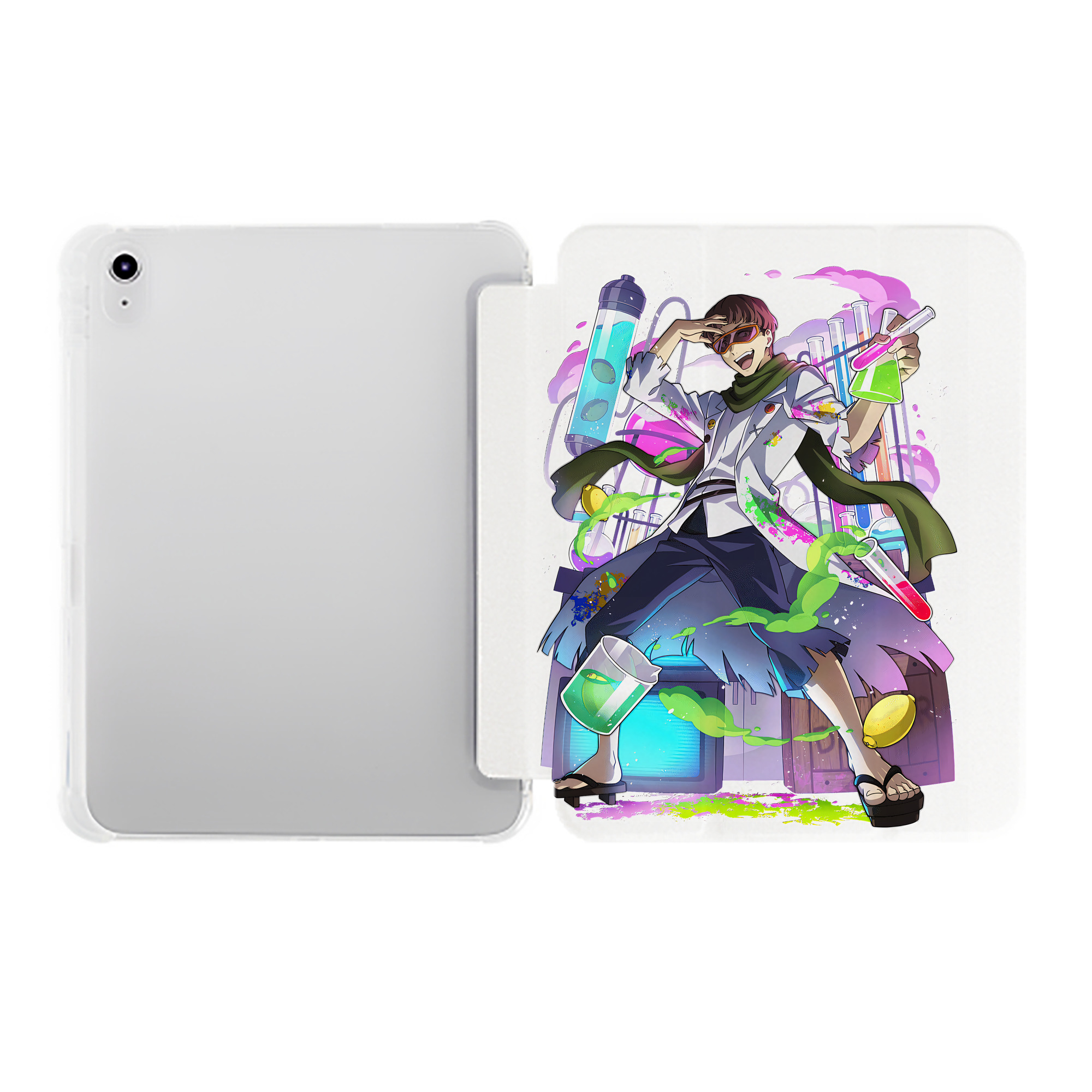 （画像用） 文豪ストレイドッグス Bungo Stray Dogs IPad ケース ペン収納付き 三つ折りスタンド PUレザー×シリコン 対応機種9.5/10.5/10.9インチ